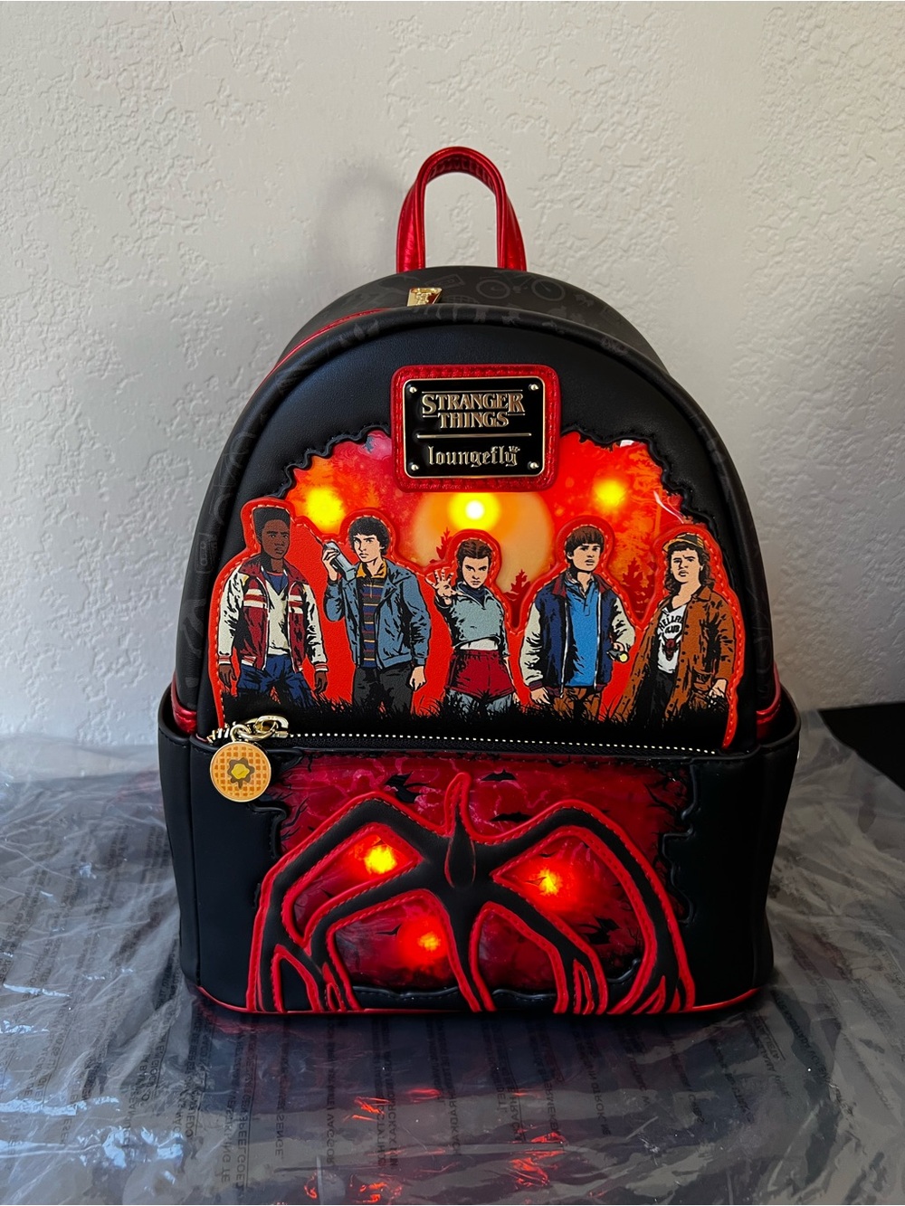 Loungefly Stranger Things Group Portrait Light-Up Mini Backpack - Exclusive NWT